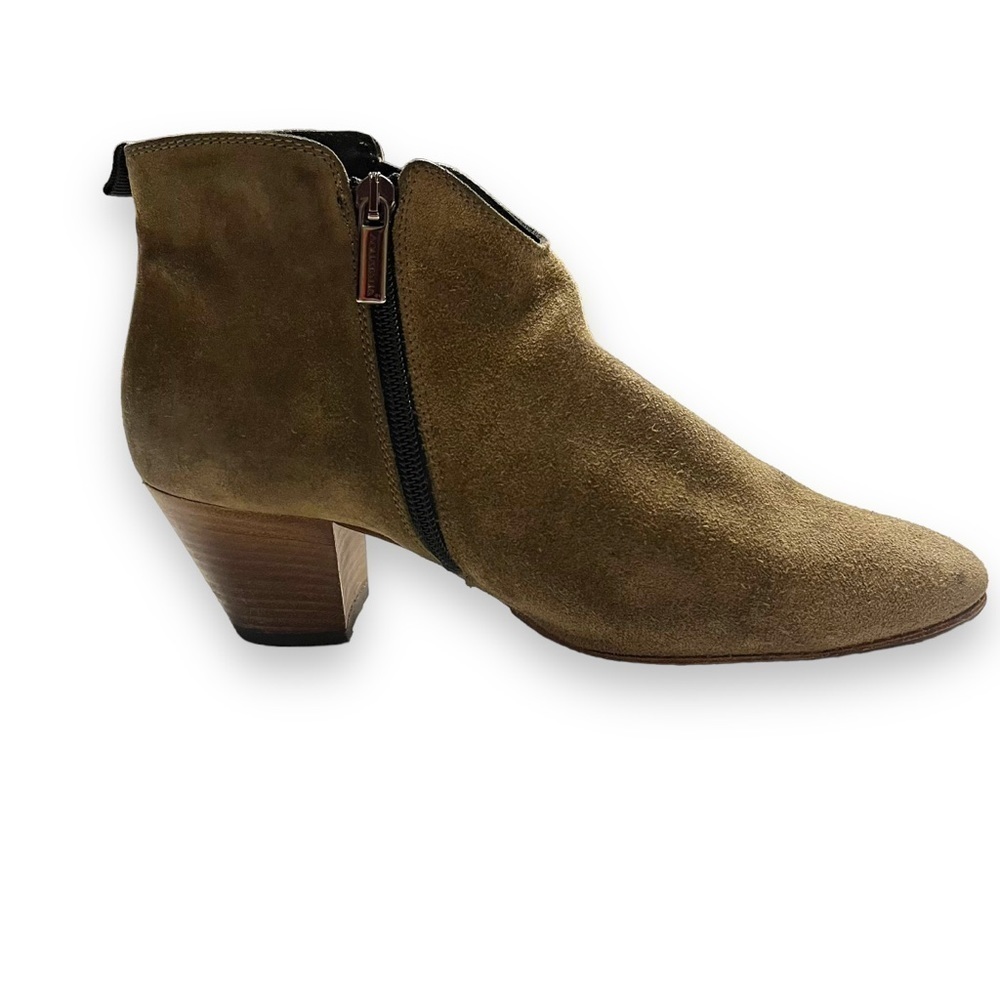 AQUATALIA Women's Suede Made in Italy Army Green Ankle Boots Sz 8.5